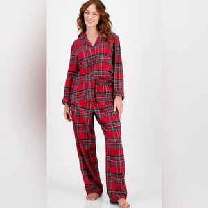 FAMILY PAJAMAS Matching Women's Brinkley Cotton Plaid Pajamas Set XXL RED MULTI